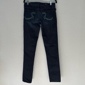Rock & Republic Green Stitch Straight Leg Jeans